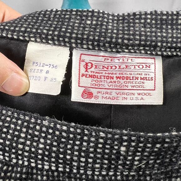 Vintage mid 80's Pendleton Pure Virgin Wool Tweed Skirt Suit Set - Picture 8 of 8